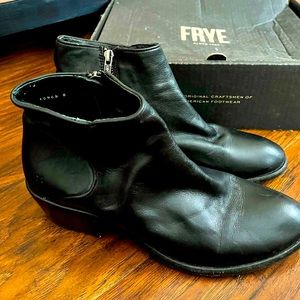 Barely used ankle black leather Frye booties.  Size 8.5